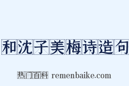 和沈子美梅诗造句是什么意思的图片